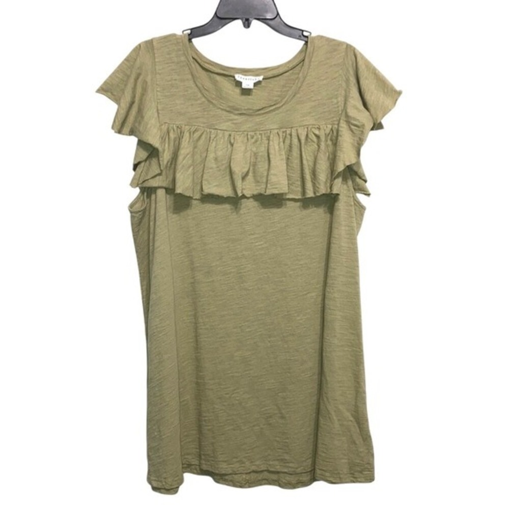 LoveRiche Ruffle Top Tunic Top Size 3X‎ Fits 2X Boho Feminine